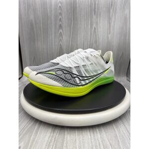 Saucony Terminal VT Mens Sz 13 White Slime Green Track & Field Spikes S29101-01